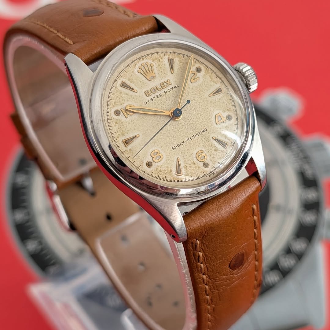 Rolex Oyster Royal 32mm Vintage Automatic Stainless Steel on Ostrich Leather Strap – Full Original Classic product image 3