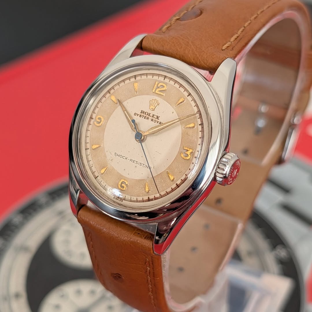 Rolex Oyster Royal 32mm Vintage Automatic Stainless Steel on Ostrich Leather Strap – Full Original Classic product image 4