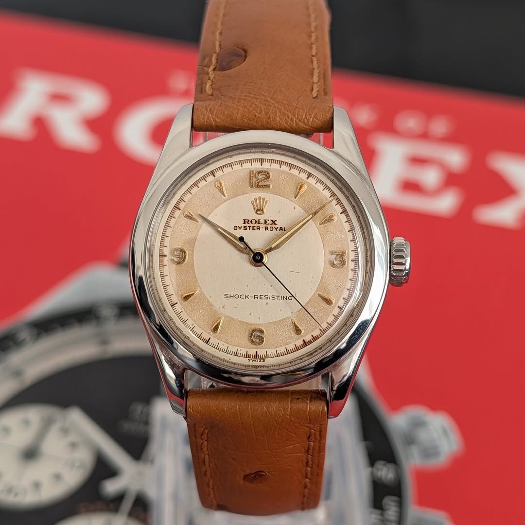 Rolex Oyster Royal 32mm Vintage Automatic Stainless Steel on Ostrich Leather Strap – Full Original Classic product image 5