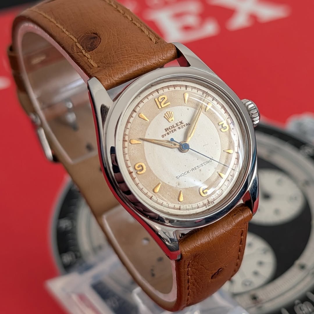 Rolex Oyster Royal 32mm Vintage Automatic Stainless Steel on Ostrich Leather Strap – Full Original Classic product image 6