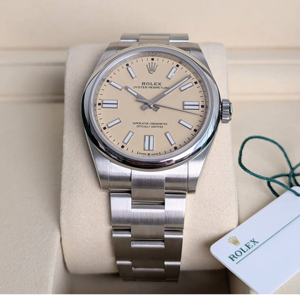 Rolex Oyster Perpetual 41mm Ref. 134300 Beige Dial Automatic Stainless Steel Full Set (2026) product image 2