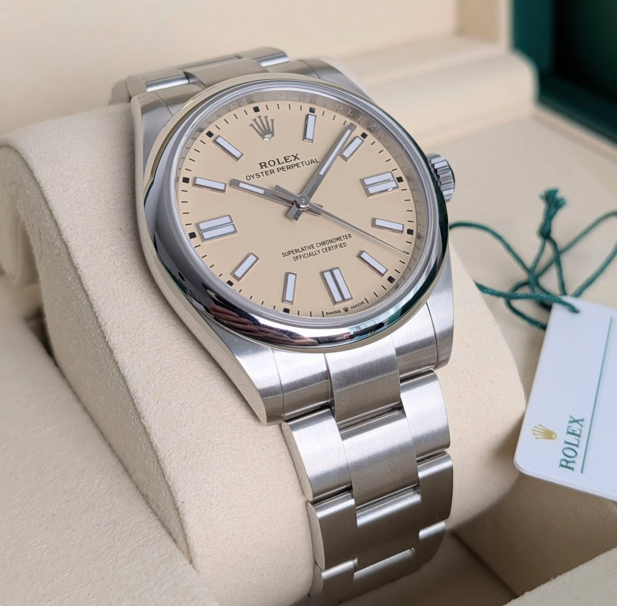 Rolex Oyster Perpetual 41mm Ref. 134300 Beige Dial Automatic Stainless Steel Full Set (2026) product image 3