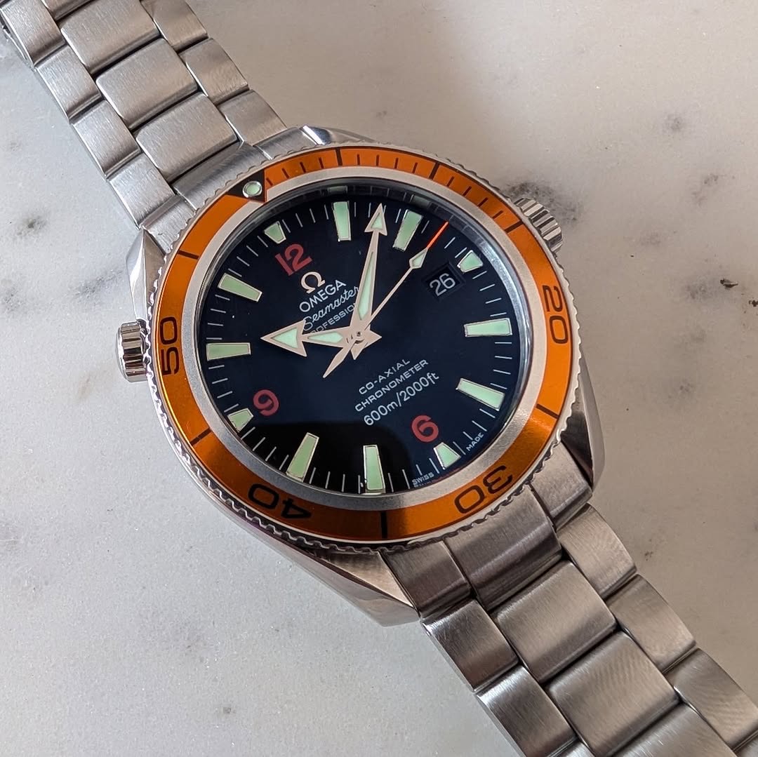 Omega Seamaster Planet Ocean 42mm Ref. 2209.50 Orange Bezel Automatic Full Set (Mk1) product image 5