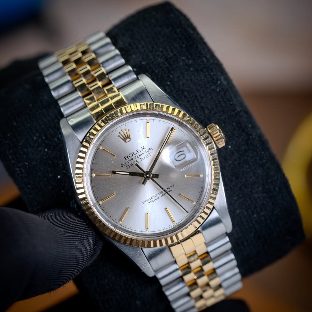Rolex Datejust 36mm Ref. 16013 Silver Dial Two-Tone 18K Yellow Gold Automatic Full Set (1985)